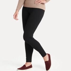 Betabrand skinny dress yoga pants classic black stretchy womens medium petite